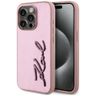 Etui Karl Lagerfeld Wrinkled Metal       Signature do iPhone 15 Pro Max różowy na NearMe.pl