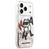 Etui Karl Lagerfeld Liquid Glitter Choupette Logo MagSafe do iPhone 17 Pro przezroczysty na NearMe.pl
