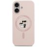 Etui Karl Lagerfeld Silicone             Karl&Choupette Ring MagSafe do iPhone 17 różowy na NearMe.pl