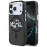 Etui Karl Lagerfeld IML Glitter Karl &   Choupette Sketch Logo MagSafe do iPhone 17 Pro czarny na NearMe.pl
