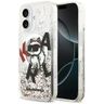 Etui Karl Lagerfeld Liquid Glitter Choupette Logo MagSafe do iPhone 17 przezroczysty na NearMe.pl