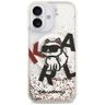Etui Karl Lagerfeld Liquid Glitter Choupette Logo MagSafe do iPhone 17 przezroczysty na NearMe.pl