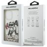 Etui Karl Lagerfeld Liquid Glitter Choupette Logo MagSafe do iPhone 17 przezroczysty na NearMe.pl