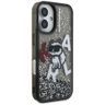 Etui Karl Lagerfeld Liquid Glitter       Choupette Logo do iPhone 16 czarny na NearMe.pl