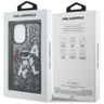 Etui Karl Lagerfeld Liquid Glitter       Choupette Logo do iPhone 16 czarny na NearMe.pl
