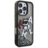 Etui Karl Lagerfeld Liquid Glitter       Choupette Logo do iPhone 16 Pro Max czarny na NearMe.pl