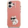 Etui Karl Lagerfeld IML Aquarelle        Choupette & Logo do iPhone 16 różowy na NearMe.pl