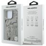 Etui Karl Lagerfeld Grained Pattern &    Logo MagSafe do iPhone 16 Pro Max szary na NearMe.pl