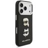 Etui Karl Lagerfeld FW Grained Karl &    Choupette Heads Pins & Logo do iPhone 17 Pro czarny na NearMe.pl