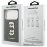 Etui Karl Lagerfeld FW Grained Karl &    Choupette Heads Pins & Logo do iPhone 17 Pro czarny na NearMe.pl