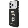 Etui Karl Lagerfeld FW Grained Karl &    Choupette Heads Pins & Logo do iPhone 17 Pro czarny na NearMe.pl