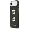 Etui Karl Lagerfeld FW Grained Karl &    Choupette Heads Pins & Logo do iPhone Air czarny na NearMe.pl