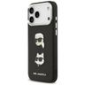 Etui Karl Lagerfeld FW Grained Karl &    Choupette Heads Pins & Logo do iPhone 17 Pro Max czarny na NearMe.pl