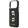 Etui Karl Lagerfeld FW Grained Karl &    Choupette Heads Pins & Logo do iPhone 17 Pro Max czarny na NearMe.pl