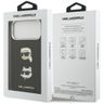 Etui Karl Lagerfeld FW Grained Karl &    Choupette Heads Pins & Logo do iPhone 17 Pro Max czarny na NearMe.pl