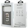 Etui Karl Lagerfeld FW Grained Karl &    Choupette Heads Pins & Logo do iPhone 17 Pro szary na NearMe.pl
