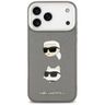 Etui Karl Lagerfeld FW Grained Karl &    Choupette Heads Pins & Logo do iPhone 17 Pro Max szary na NearMe.pl