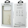 Etui Karl Lagerfeld Karl Script Logo do  iPhone 17 Pro Max beżowy na NearMe.pl