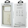 Etui Karl Lagerfeld Karl Script Logo do  iPhone 17 Pro beżowy na NearMe.pl