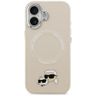Etui Karl Lagerfeld Karl & Choupette     Pins MagSafe do iPhone 17 beżowy na NearMe.pl