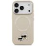 Etui Karl Lagerfeld Karl & Choupette     Pins MagSafe do iPhone 17 Pro beżowy na NearMe.pl