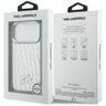 Etui Karl Lagerfeld Croco KL Script Logo MagSafe do iPhone 17 Pro srebrny na NearMe.pl
