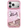 Etui Karl Lagerfeld Liquid Glitter Karl  Script Logo MagSafe do iPhone 17 Pro różowy na NearMe.pl