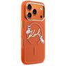 Etui Karl Lagerfeld IML Choupettes Karl  Script Logo MagSafe do iPhone 17 Pro Max pomarańczowy na NearMe.pl