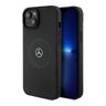 Mercedes MEHMP15S23RMMK iPhone 15 / 14 / 13 6.1" czarny/black hardcase Crossed Lines Pattern Leather MagSafe na NearMe.pl