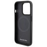 Mercedes MEHMP15L23RMMK iPhone 15 Pro 6.1" czarny/black hardcase Crossed Lines Pattern Leather MagSafe na NearMe.pl