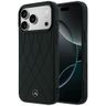 Etui Mercedes Leather with Crossed Lines MagSafe do iPhone 17 Pro czarny na NearMe.pl