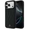 Etui Mercedes Leather with Crossed Lines MagSafe do iPhone 17 Pro Max czarny na NearMe.pl