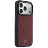 Etui Mercedes Leather with Crossed Lines MagSafe do iPhone 17 Pro Max czerwony na NearMe.pl