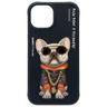 Nimmy etui iPhone 15 6.1" czarny/black   Glasses Cool Dog na NearMe.pl