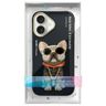 Nimmy etui iPhone 16 6.1" czarny/black   Glasses Cool Dog na NearMe.pl