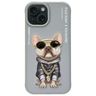 Nimmy etui iPhone 15 6.1" szary/gray     Glasses Cool Dog na NearMe.pl