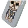 Nimmy etui iPhone 15 6.1" szary/gray     Glasses Cool Dog na NearMe.pl