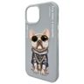 Nimmy etui iPhone 15 6.1" szary/gray     Glasses Cool Dog na NearMe.pl