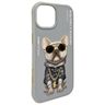 Nimmy etui iPhone 15 6.1" szary/gray     Glasses Cool Dog na NearMe.pl
