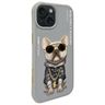 Nimmy etui iPhone 15 6.1" szary/gray     Glasses Cool Dog na NearMe.pl