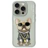 Nimmy etui iPhone 15 Pro 6.1" szary/gray Glasses Cool Dog na NearMe.pl