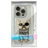 Nimmy etui iPhone 15 Pro 6.1" szary/gray Glasses Cool Dog na NearMe.pl