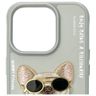 Nimmy etui iPhone 15 Pro Max 6.7"        szary/gray Glasses Cool Dog na NearMe.pl