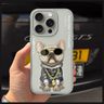 Nimmy etui iPhone 15 Pro Max 6.7"        szary/gray Glasses Cool Dog na NearMe.pl