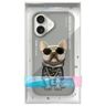 Nimmy etui iPhone 16 6.1" szary/gray     Glasses Cool Dog na NearMe.pl