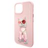 Nimmy etui iPhone 15 6.1" różowy/pink    Glasses Cool Cat na NearMe.pl
