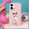 Nimmy etui iPhone 16 6.1" różowy/pink    Glasses Cool Cat na NearMe.pl