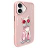Nimmy etui iPhone 16 6.1" różowy/pink    Glasses Cool Cat na NearMe.pl
