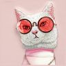 Nimmy etui iPhone 16 6.1" różowy/pink    Glasses Cool Cat na NearMe.pl