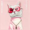 Nimmy etui iPhone 16 Pro 6.3"            różowy/pink Glasses Cool Cat na NearMe.pl